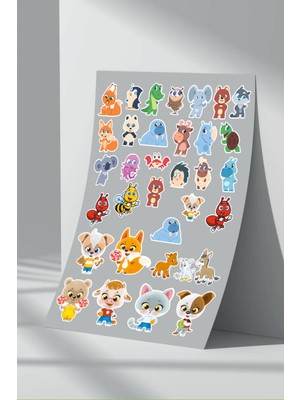 StickerMarket Sevimli Kahramanlar Sticker Seti (5)