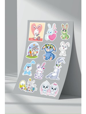 Stickermarket Sevimli Tavşan Sticker Seti (2)