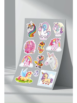 Stickermarket Unicorn Sticker Seti (8)