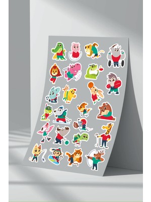Stickermarket Sevimli Kahramanlar Sticker Seti (9)