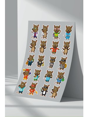 StickerMarket Sevimli Kahramanlar Sticker Seti (17)