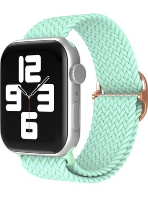 Koodmax Apple Watch Uyumlu Ultra Solo Loop Hasır Örgü Tokalı Kordon 42 44 45 49MM