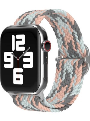 Koodmax Apple Watch Uyumlu Ultra Solo Loop Hasır Örgü Tokalı Kordon 42 44 45 49MM