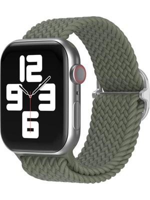 Koodmax Apple Watch Uyumlu Ultra Solo Loop Hasır Örgü Tokalı Kordon 42 44 45 49MM