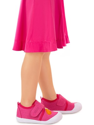 Kiko Kids Strawberry Cırtlı Kız Bebek Ilk Adım Panduf Ayakkabı