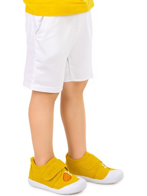 Kiko Kids Strawberry Cırtlı Erkek Çocuk İlk Adım Panduf Ayakkabı Sarı Tekstil Materyal