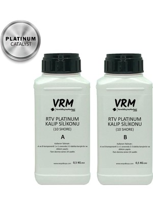VRM Vernikrecinemarketi Rtv-2 Platinum Kalıp Silikonu (10 Shore) 1 kg
