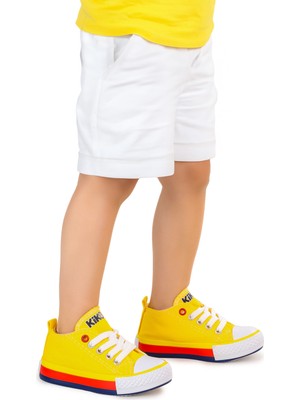 Kiko Kids Tinna Bağcıklı Erkek Bebek Keten Spor Ayakkabı