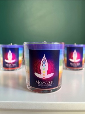 Tekno Trust Sedir Ağacı %100 Soya Wax Çakra Renkleri Çakra Kokulu Meditasyon Mum Hediyelik Kokulu 1 Parça Çok R