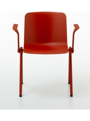 Bürotime Fast Sandalye, Sabit Kol, Boyalı Ayak & Kiremit