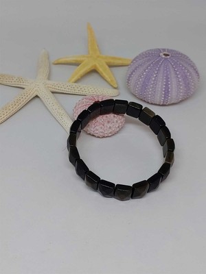 Yaşam Tohumu Golden Obsidyen Taşı Unisex Bileklik