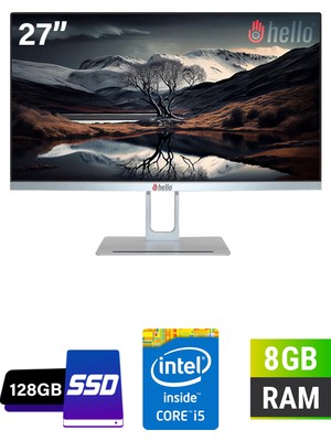 Hello All In One Bilgisayar 27 Inc I5 8gb Ram 128GB SSD Ev Iş Ofis Bilgisayarı HL27H81