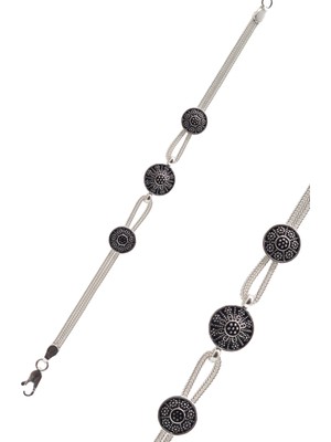 Midyat Nurtaş Gümüş Yöresel Model Mardin Hasırı 925 Ayar Gümüş Bileklik 201023212