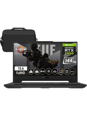 Asus Tuf Gaming A15 Amd RYZEN5-7535HS 8gb Ddr5 Ram 512GB SSD RTX2050-144Hz 15.6" Freedos + Cimete Çanta