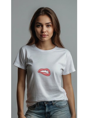 Baskiup Kadın Baskılı T-Shirt  Kadın  Tişört