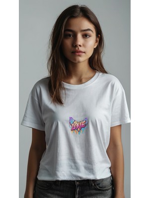 Baskiup Kadın   Baskılı T-Shirt Kadın Tişört