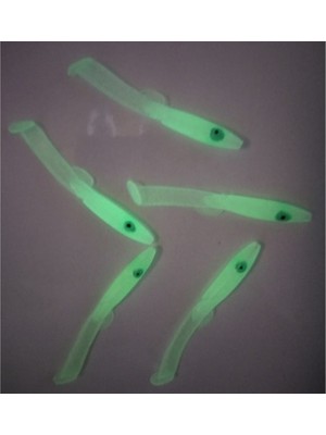 Hobimexpress Silikon Balıklar Full Uv Glow ( Gece Parlayan ) 7 cm - 5 Adet