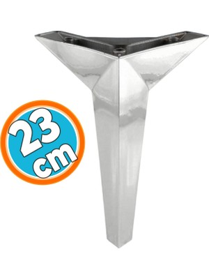 Nzb Mobilya Yükseltici Kanepe Sehpa Tv Ünitesi Koltuk Ayağı Baza Ayakları Krom 23 cm