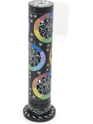 Keskin Obsidian Taşı Işlemeli Kule Tütsülük KSK2213