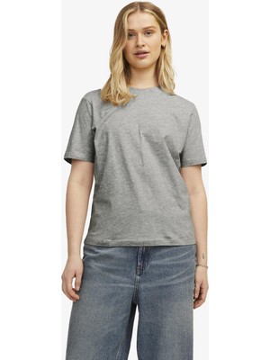 Jjxx Jxanna Kadın Gri T-Shirt 12200182-LIGHTGREYMELANGE