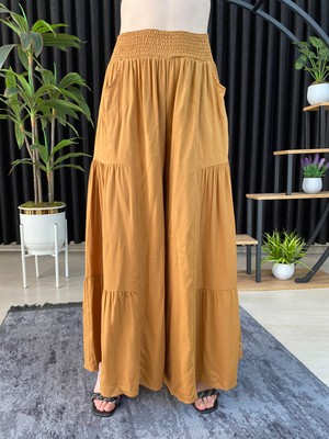 Espoir Plus Espoirplus Kadın  Büzgülü Likralı Dokuma Pantolon Etek