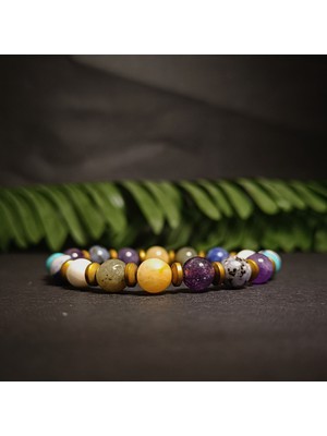 Doğal Taş Bileklik Kolye Karışık 8 mm Doğal Taş Bileklik