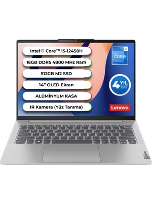 Lenovo Ideapad 5 Slim Case Intel Core İ5-12450H 16 GB 512 GB SSD Freedos 14 Inç 83BF0065TX Işıklı Klavye