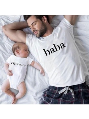 Tshirthane Baba Ciğerpare Oğul Kız Zıbın (Tek Ürün Fiyatıdır Kombin Yapmak Için 2 Adet Sepete Ekleyiniz)