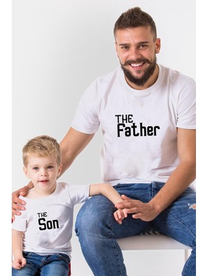 Tshirthane The Father The Son Beyaz Tshirt(Tek Ürün Fiyatıdır Kombin Yapmak Için 2 Adet Sepete Ekleyiniz)