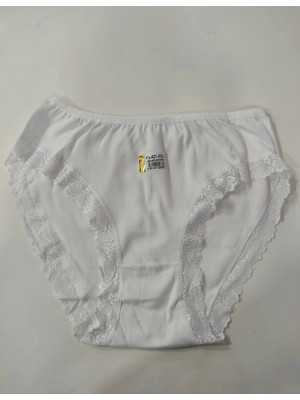 Kolcu Kadın Büyük Beden Külot - Beyaz