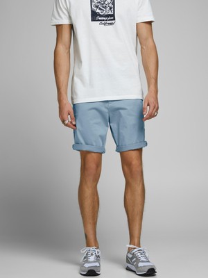 Jack & Jones Jpstbowıe Jjshorts Solıd Sa Sn Erkek Mavi Şort - 12165604