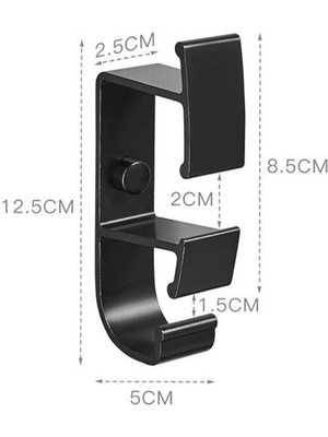 Haitn Uzay Alüminyum Siyah Renk Elbise Askısı ve Amp;havlu ve Amp;robe Kanca Dekoratif Banyo Kanca Duvara Monte Ceket Kanca Aksesuarları | Robe Hooks (Yurt Dışından)