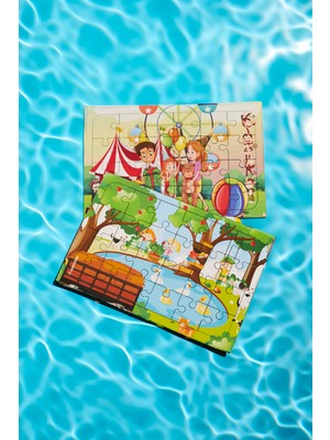 Hoby Games Okul Öncesi Başlangıç Yapboz Canım Ailem Ve Piknik Ahşap Puzzle Set