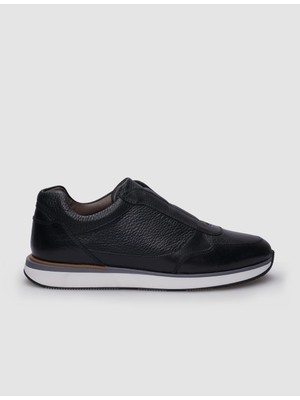 Cabani %100 Hakiki Deri Siyah Erkek Sneaker