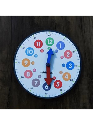 Eğitici Hobi Ahşap Saat Öğreniyorum Etkinliği Montessori Eğitim Seti