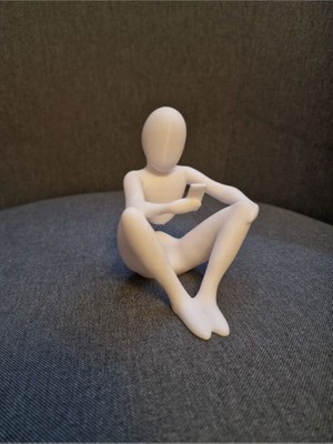 three3dprints Meditasyon Modern Biblo Masa Üstü Mermer Görünümlü Beyaz Plastik 2 HEYKEL11