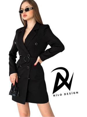 Nilo Uzun Blazer Ceket Elbıse, Blazer , Ceket