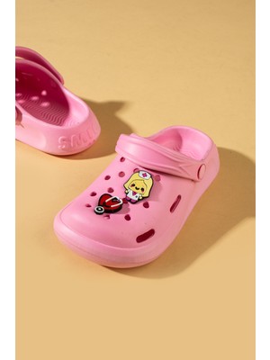 Pembe Potin Eva Comfort Taban Çocuk Sandalet CY24-100