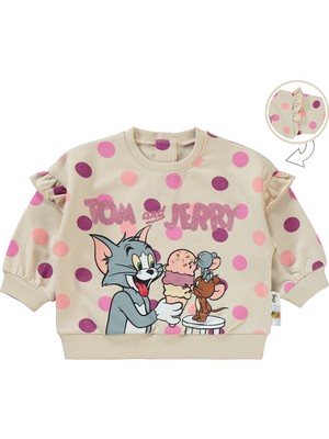 Tom And Jerry Tom ve Jerry Kız Bebek Takım 6-18 Ay Taş Rengi