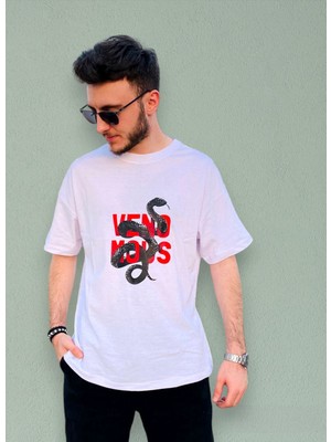 Zy Khan Snake Baskılı Oversize T-Shirt