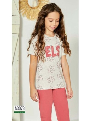 Elsima Bej Kız Pijama Takımı - Elsima - Bej - 5 Yaş - A3078-BEJ-5 Yaş