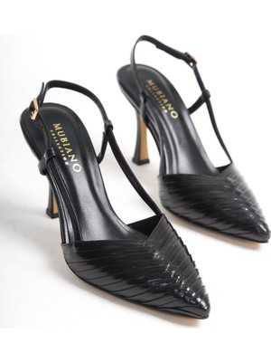 Mubiano Collection Mubiano Hakiki Deri Collection Kadın Topuklu Stiletto & Ayakkabı Siyah -MCBRG5738-S