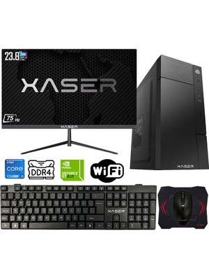 Xaser XSR562 I5 12400F 8gb Ram 512GB M.2 Nvme SSD 2gb GT610 Ekran Kartı 23.8" Monitör Masaüstü Ofis Bilgisayarı