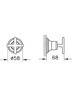 Vitra Origin Classic A4290236 Ankastre Stop Valf, Mat Siyah