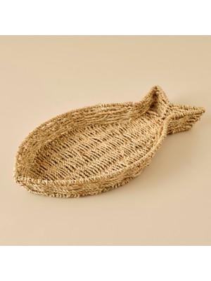 Bella Maison Fish Dekoratif Tepsi Naturel (45X26X4 Cm)