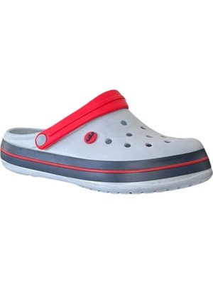 Akınalbella E195 Gri-Lacivert Erkek Hastane Sabo Terlik Sandalet