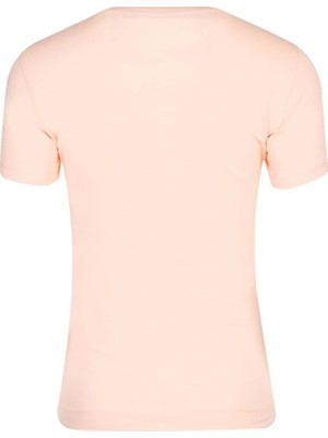 Guess Kadın Çiçek Logolu Steç T-Shirt