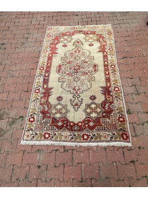 DesignEv 140X232 cm El Dokuma Eski Türk Büyük Halı Oryantal Desenli Oturma Odası Kilim