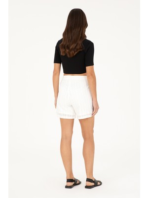 U.S. Polo Assn. Kadın Ekru Şort / Bermuda 50282569-VR019