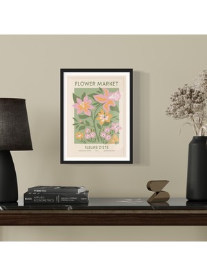 Decotorium Çerçeveli Tablo Flower Market Serisi Mdf Tablo FLO/010